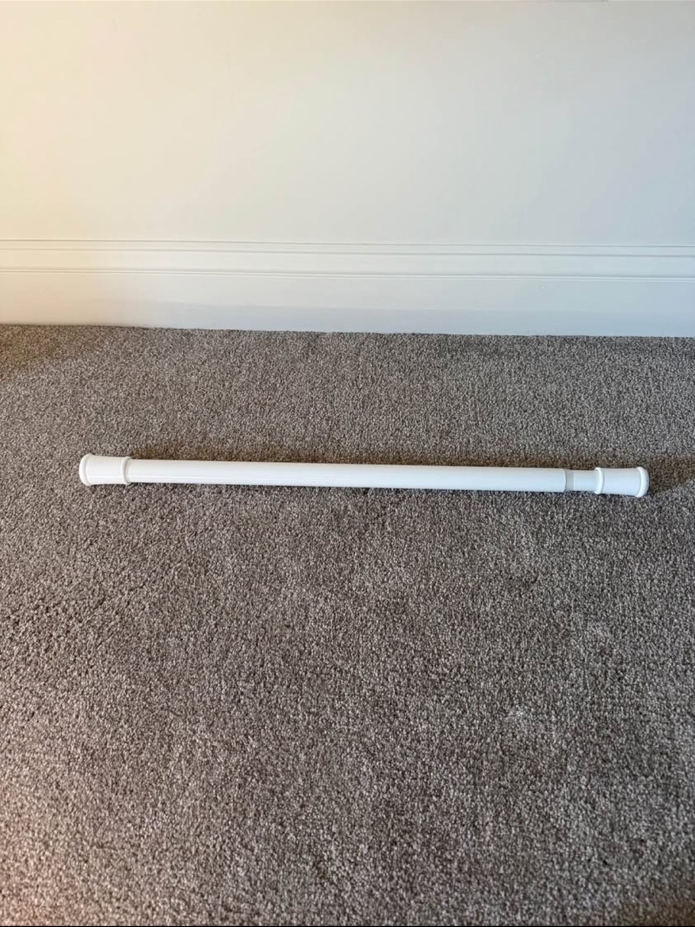 Adjustable White Tension Closet Rod for Home Storage